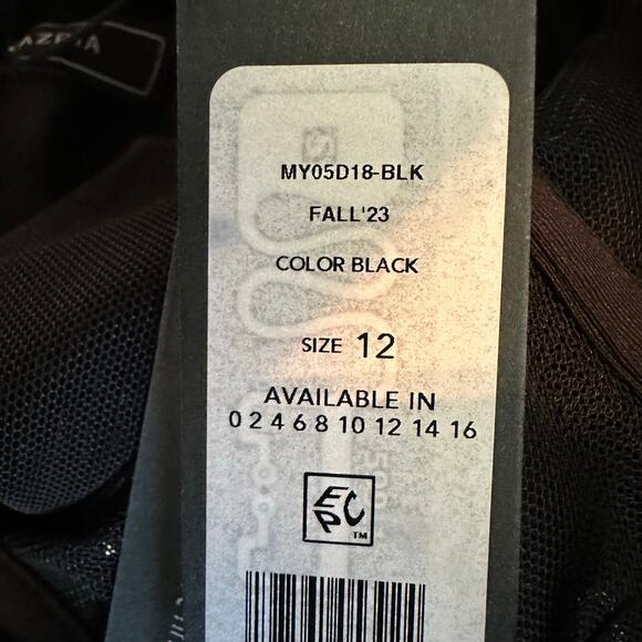 BCBGMAXAZRIA Strapless Sequined Formal Party Gown Size 12 Black - Picture 9 of 12